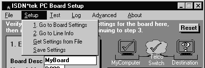 [setup - Pull Down Menu]
